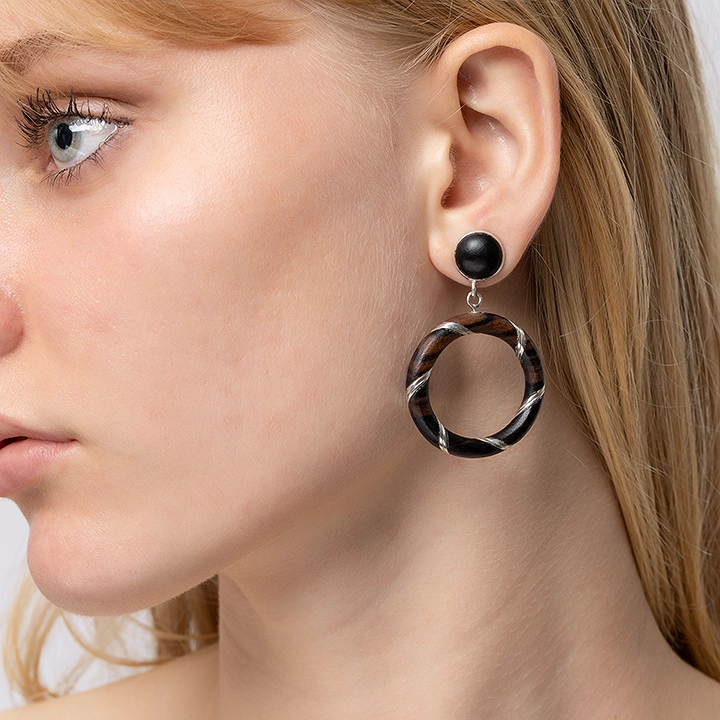 Kham Earrings handcrafted Jewelry for women, styled in an interior