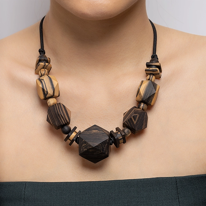 Ta Mon Necklace handcrafted Jewelry for women, styled in an interior