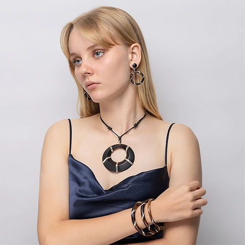 Kham Pendant handcrafted Jewelry for women, styled in an interior