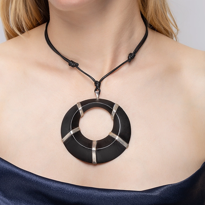Kham Pendant handcrafted Jewelry for women, styled in an interior
