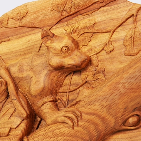 Maki Malala handcrafted Carved Panels, detail