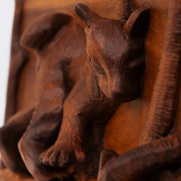 Fossa Baby handcrafted Carved Panels, detail