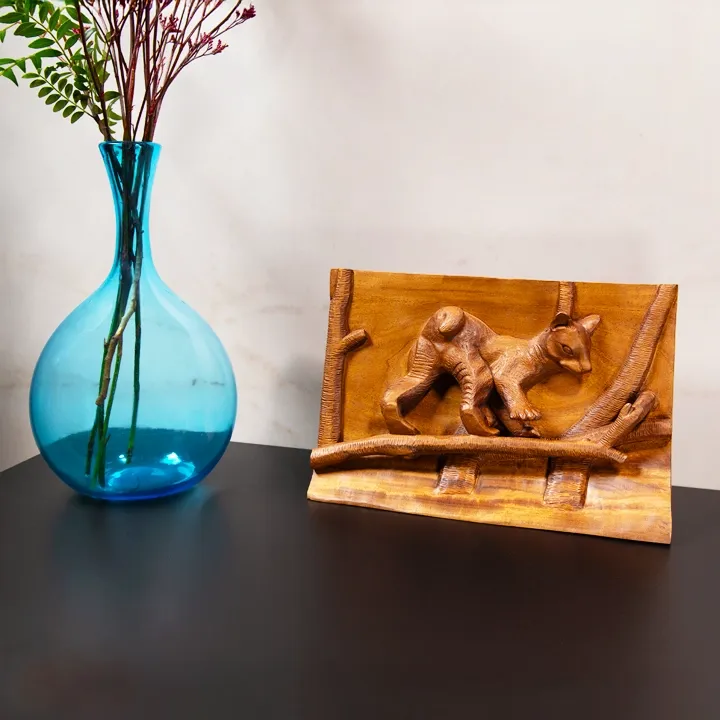 Fossa Baby handcrafted Carved Panels, styled in an interior