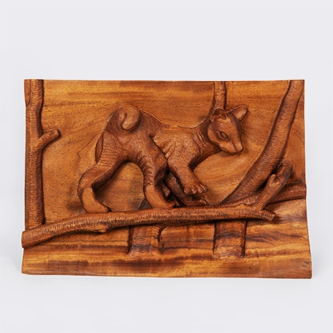 Fossa Baby handcrafted Carved Panels, studio view
