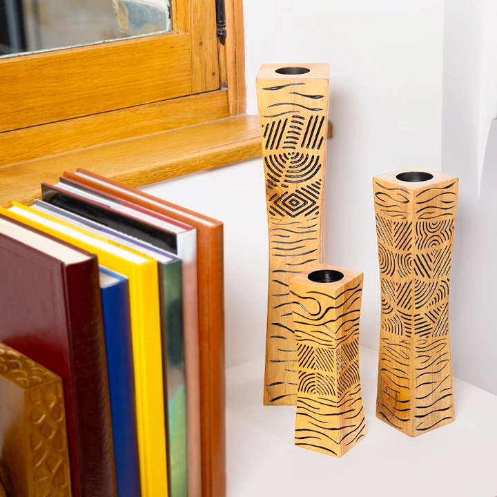 Nofy handcrafted Candle Holders, styled in an interior