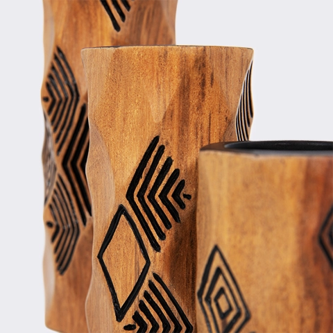 Tana handcrafted Candle Holders, detail
