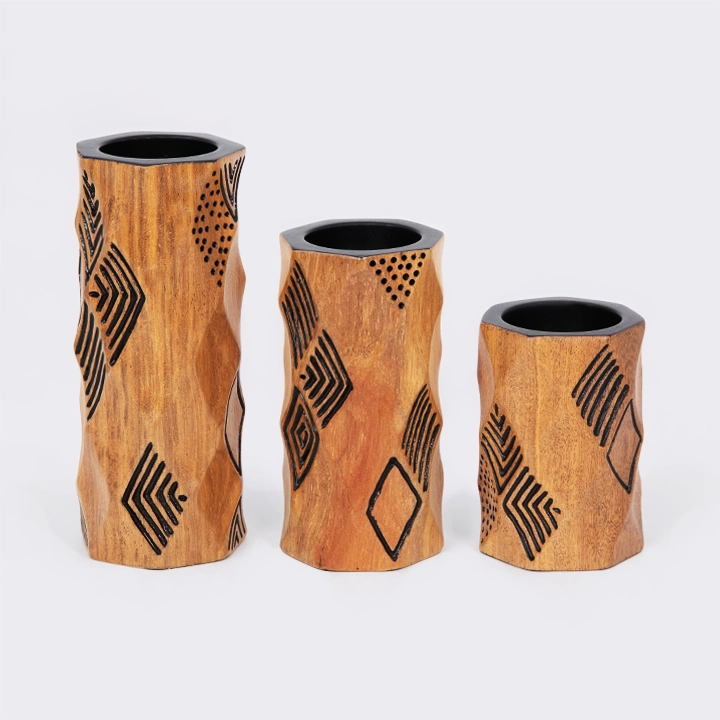 Tana handcrafted Candle Holders, detail