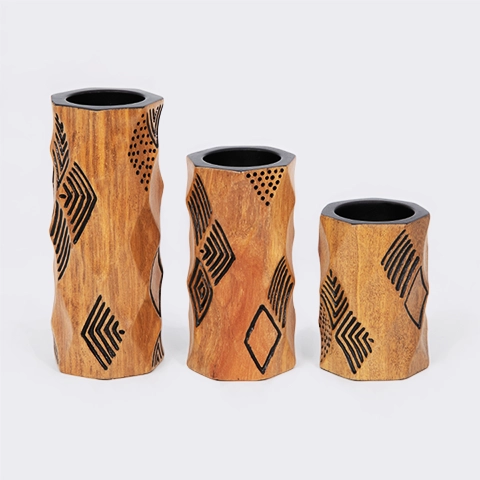 Tana handcrafted Candle Holders, studio view