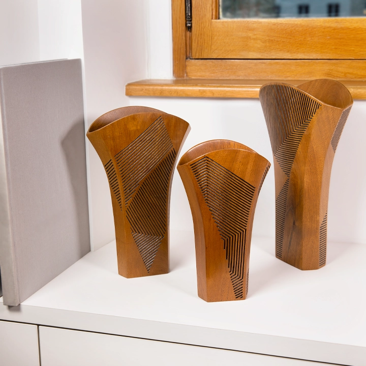 Meva vases handcrafted Vases, styled in an interior