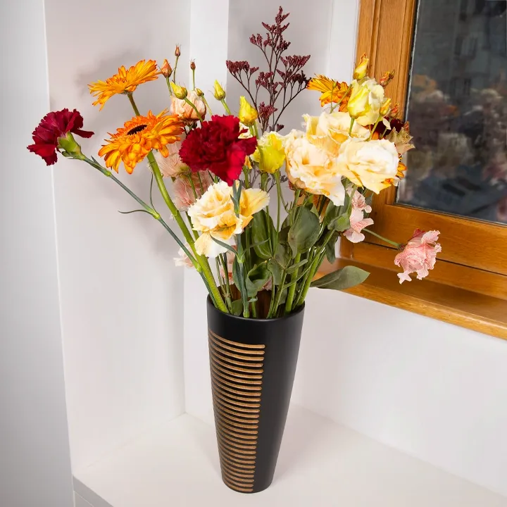 Camelia handcrafted Vases, styled in an interior