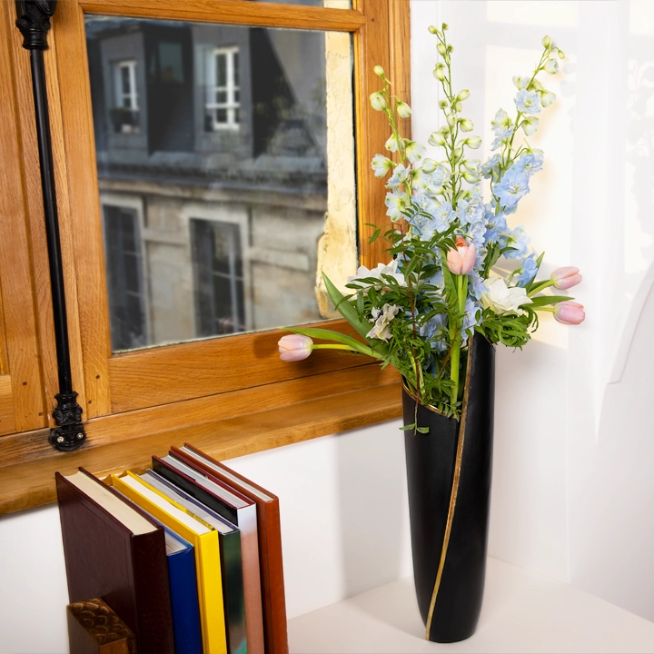 Skyscraper vase handcrafted Vases, styled in an interior