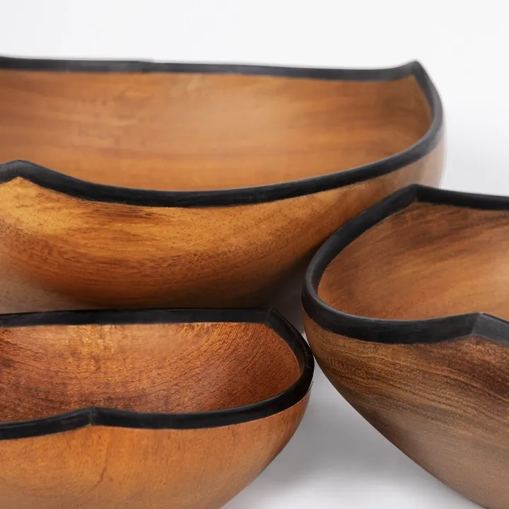 Water Lillies handcrafted Bowls, detail