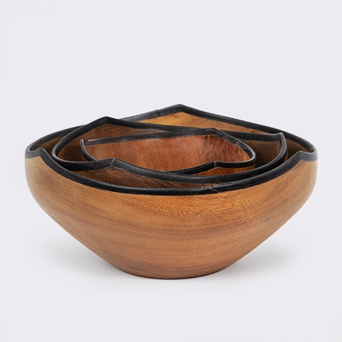 Water Lillies handcrafted Bowls, studio view
