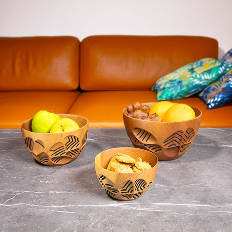 Soa handcrafted Bowls, styled in an interior