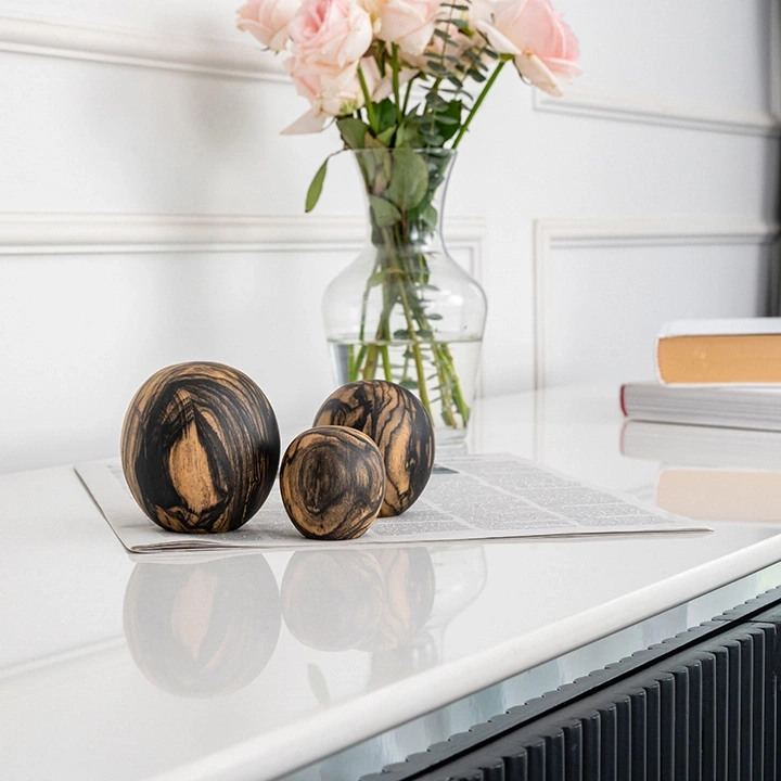 Nora handcrafted Paperweights & Stands, styled in an interior