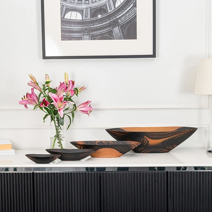 Nyla handcrafted Bowls, styled in an interior