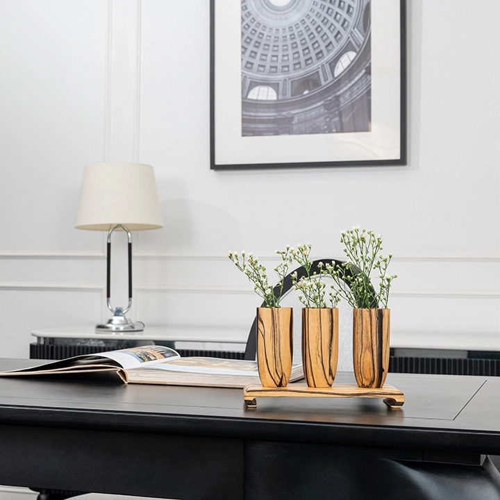 Uma handcrafted Vases, styled in an interior