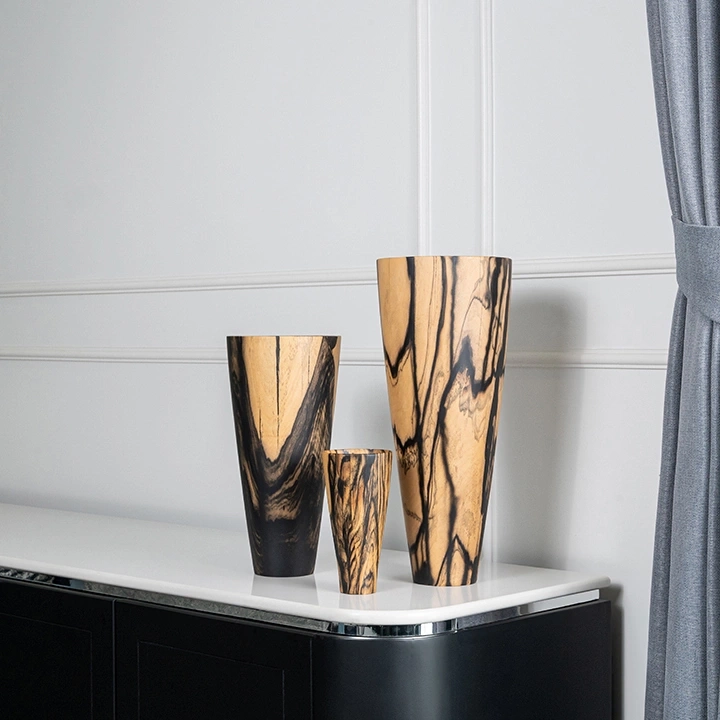 Vee handcrafted Vases, styled in an interior