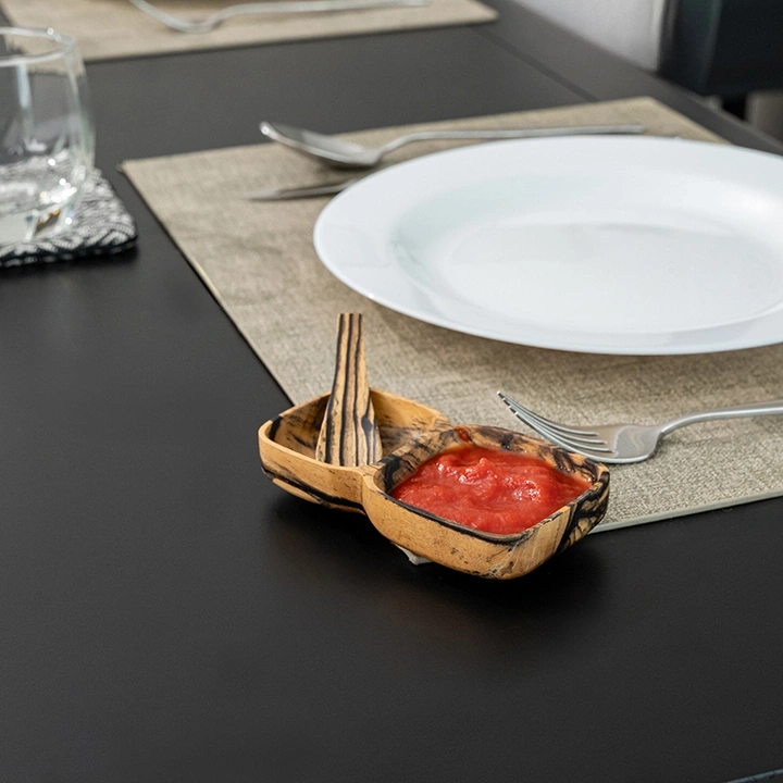Sara handcrafted Condiment trays & trays, styled in an interior