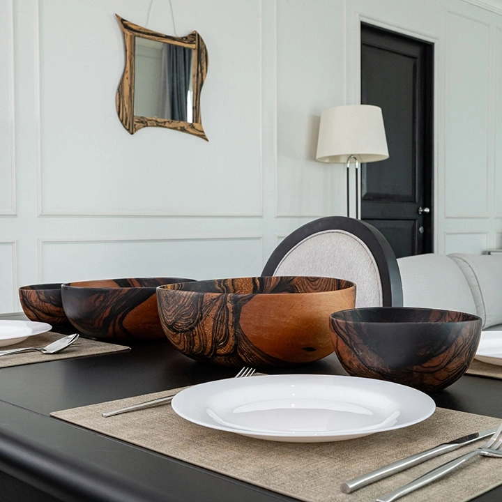 Blood Moon handcrafted Bowls, styled in an interior