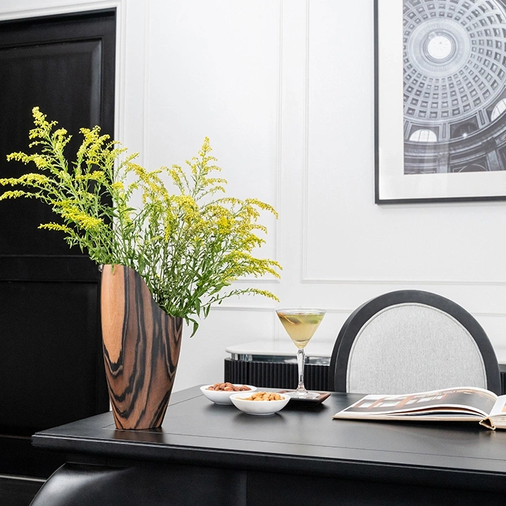 Calista handcrafted Vases, styled in an interior