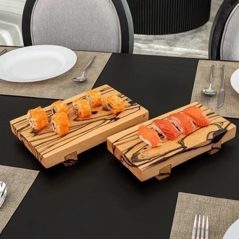 Selena handcrafted Condiment trays & trays, styled in an interior