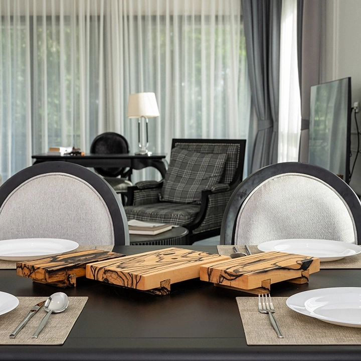 Selena handcrafted Condiment trays & trays, styled in an interior