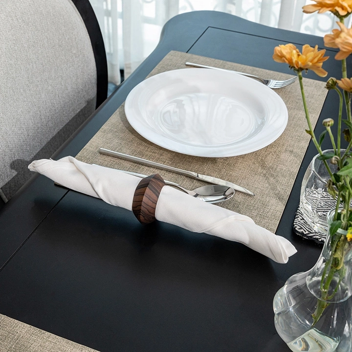 Iris handcrafted Napkin Rings, styled in an interior