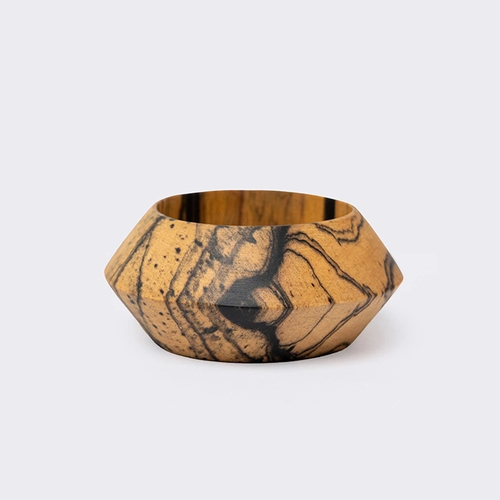Iris handcrafted Napkin Rings, detail