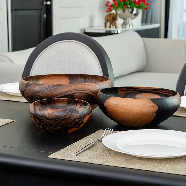 Sunburst handcrafted Bowls, styled in an interior