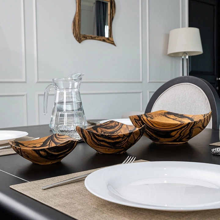 Trigon handcrafted Bowls, styled in an interior