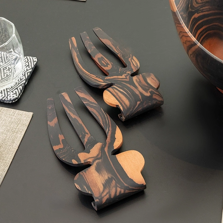 Octopus handcrafted Chopsticks, Spoons & Salad Servers, styled in an interior