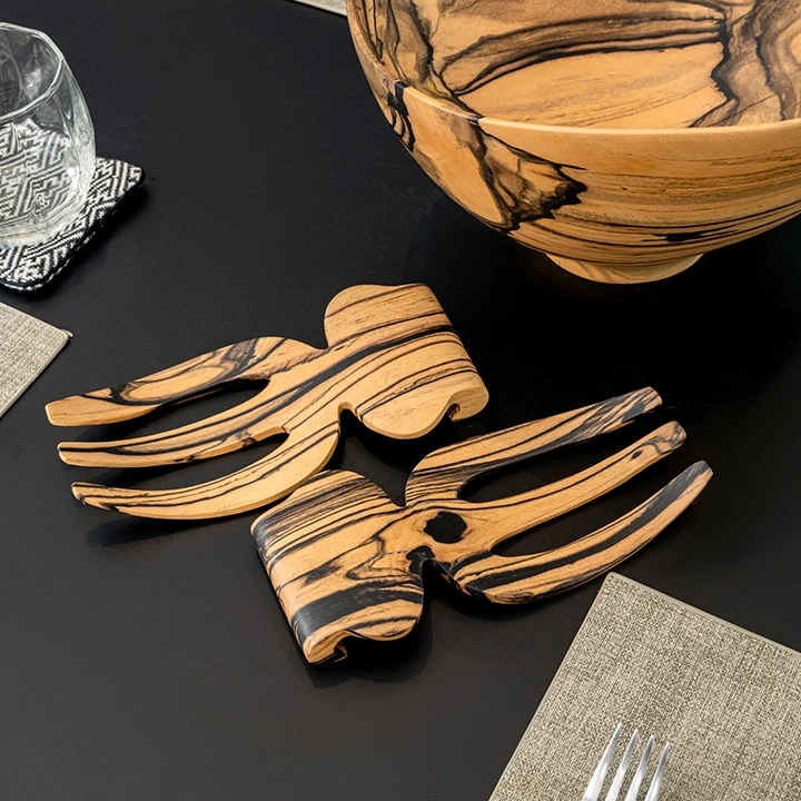 Octopus handcrafted Chopsticks, Spoons & Salad Servers, styled in an interior
