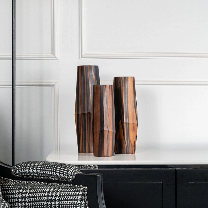 Frangipani handcrafted Vases, styled in an interior
