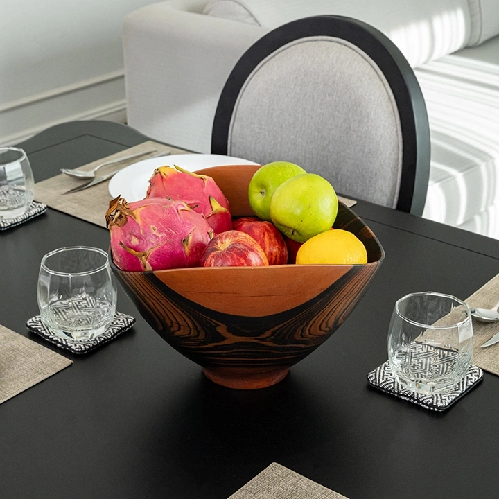 Lilac handcrafted Bowls, styled in an interior