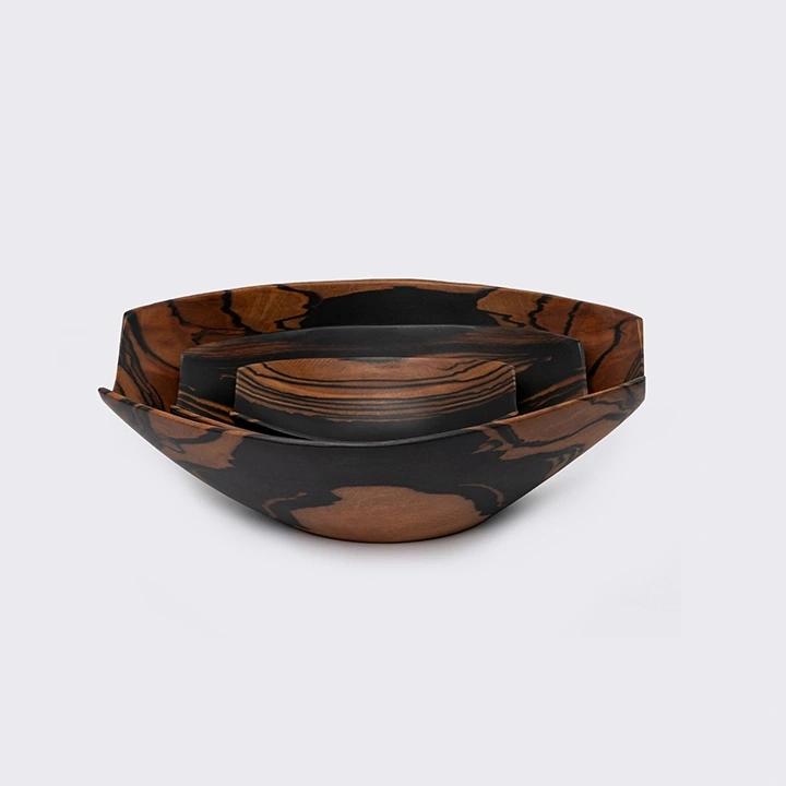 Rokkaku handcrafted Bowls, detail