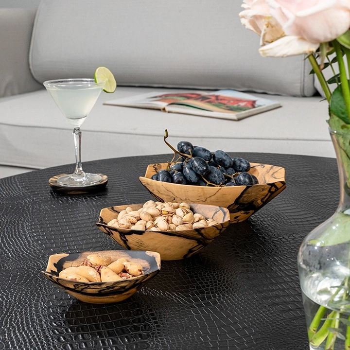 Rokkaku handcrafted Bowls, styled in an interior