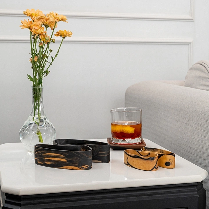 Zelda set of two handcrafted Condiment trays & trays, styled in an interior