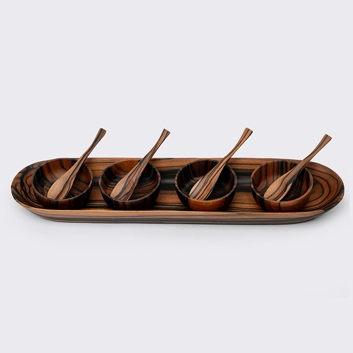 Zeal handcrafted Condiment trays & trays, detail