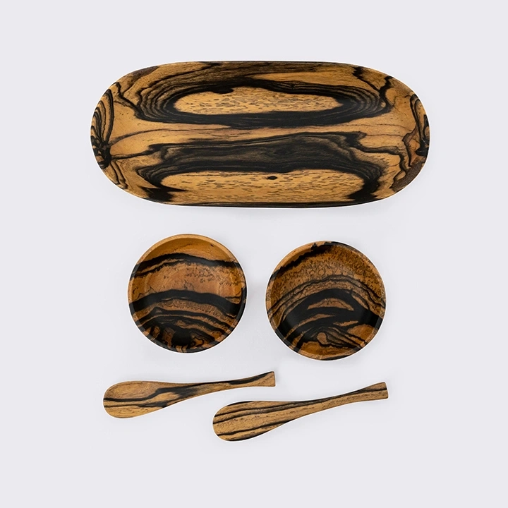 Zeal handcrafted Condiment trays & trays, detail