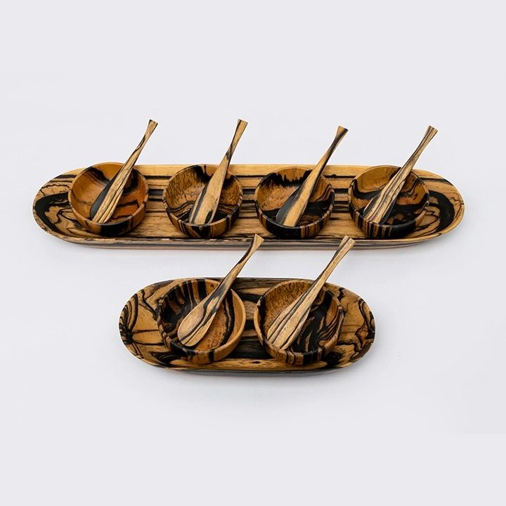 Zeal handcrafted Condiment trays & trays, detail