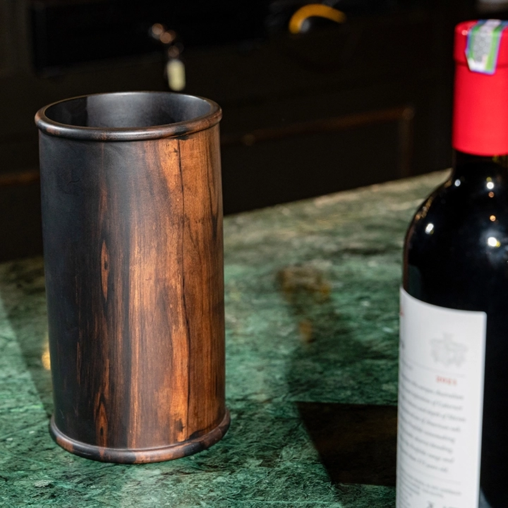 Charm Keeper handcrafted Placemats, Coasters & Wine Buckets, styled in an interior