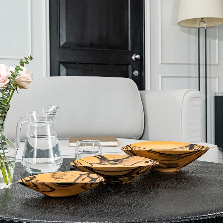 Bucolic handcrafted Bowls, styled in an interior