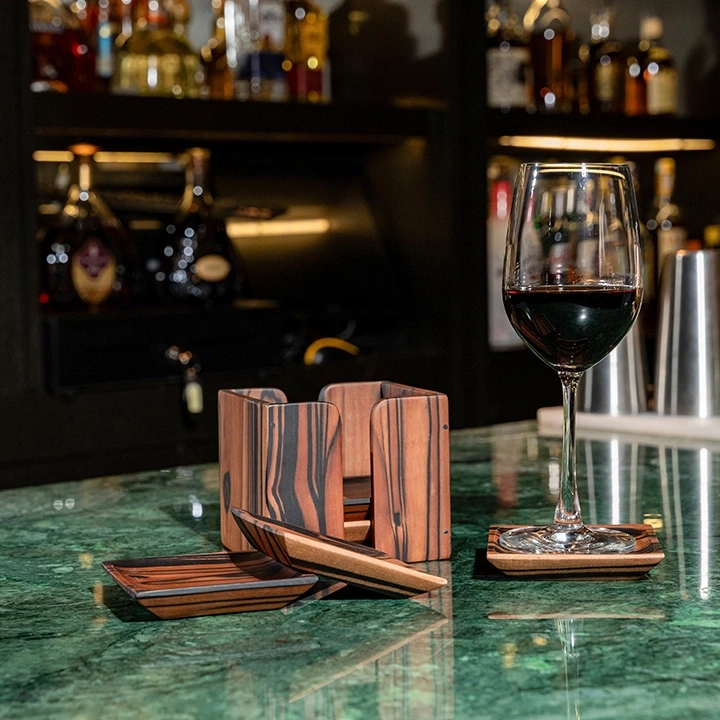 Solida handcrafted Placemats, Coasters & Wine Buckets, styled in an interior