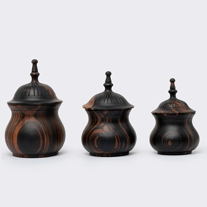 Holy handcrafted Boxes & Jars, detail