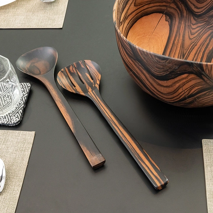 Rake handcrafted Chopsticks, Spoons & Salad Servers, styled in an interior
