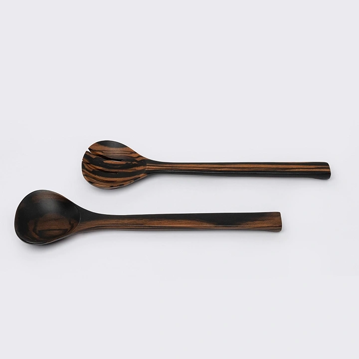 Rake handcrafted Chopsticks, Spoons & Salad Servers, detail
