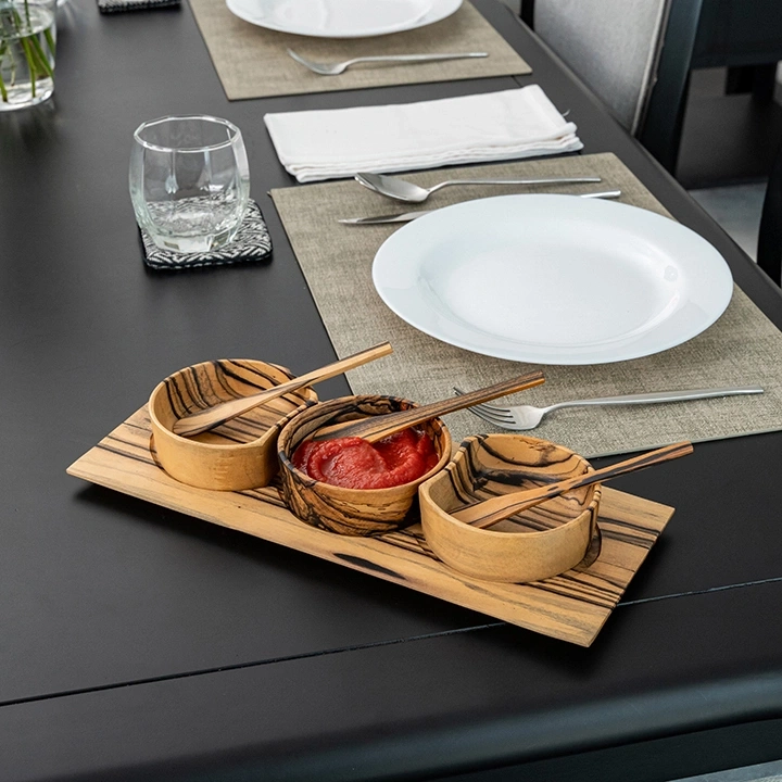 Moon Cycle handcrafted Condiment trays & trays, styled in an interior