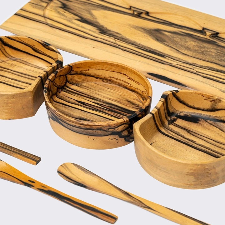 Moon Cycle handcrafted Condiment trays & trays, detail