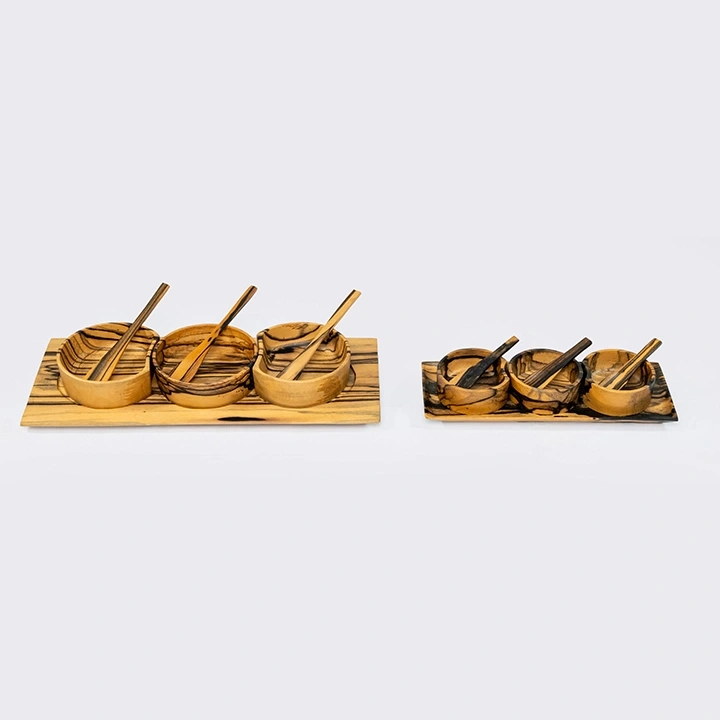 Moon Cycle handcrafted Condiment trays & trays, detail
